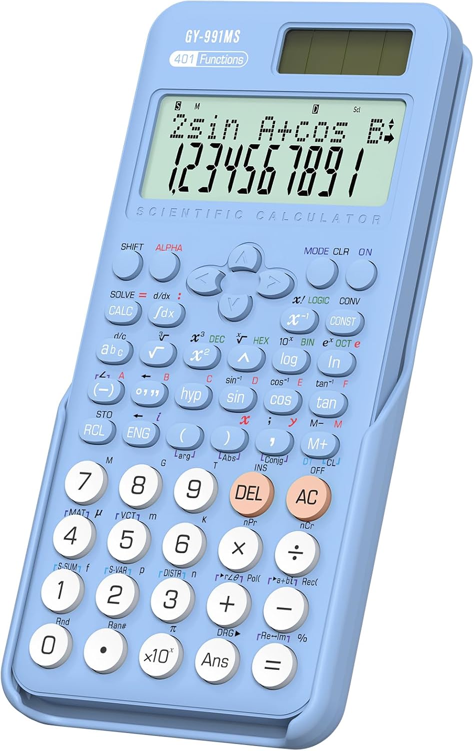 Scientific Calculator School Supplies, ROATEE 991MS 401 Functions 2-Line Display Desktop Calculator with Sliding