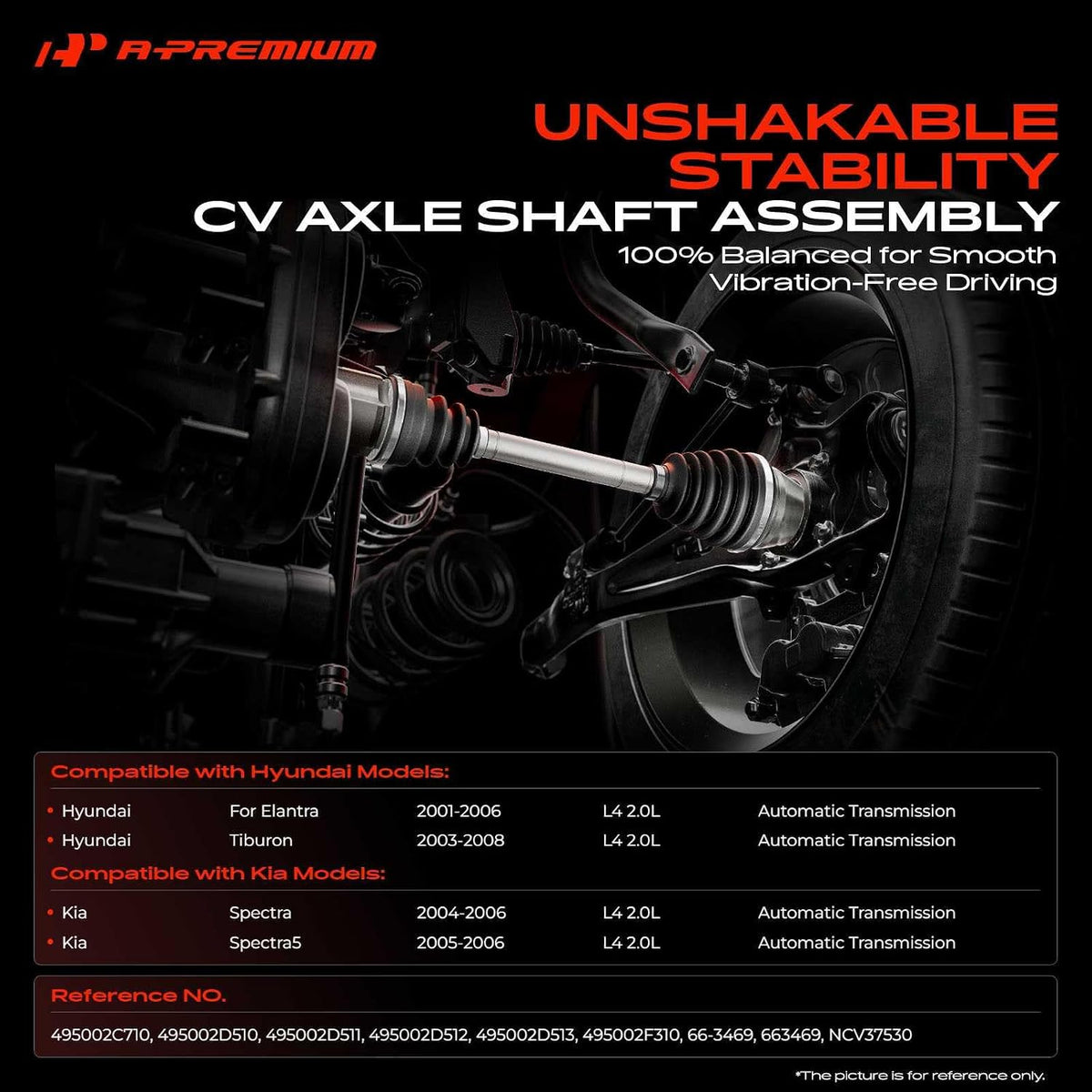 A-Premium Front Right Passenger Side CV Axle Shaft Assembly