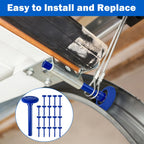 EXERAUO 20 Pack Blue 2" Nylon Garage Door Rollers 4" Nylon Stem