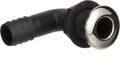 Seachoice 90-Degree Thru-Hull Connector, Fits 1-1/8 in. ID Hose, 1-3/8 in. Max Hull,White