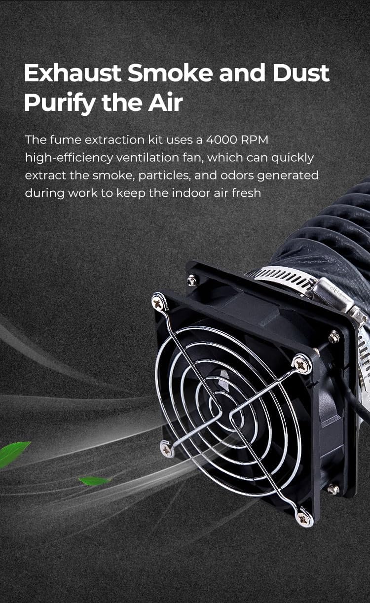 Creality Upgraded Fume Extraction Kit for Ender Plus 3D Printer Enclosure-with Exhaust Fan Interface or Laser