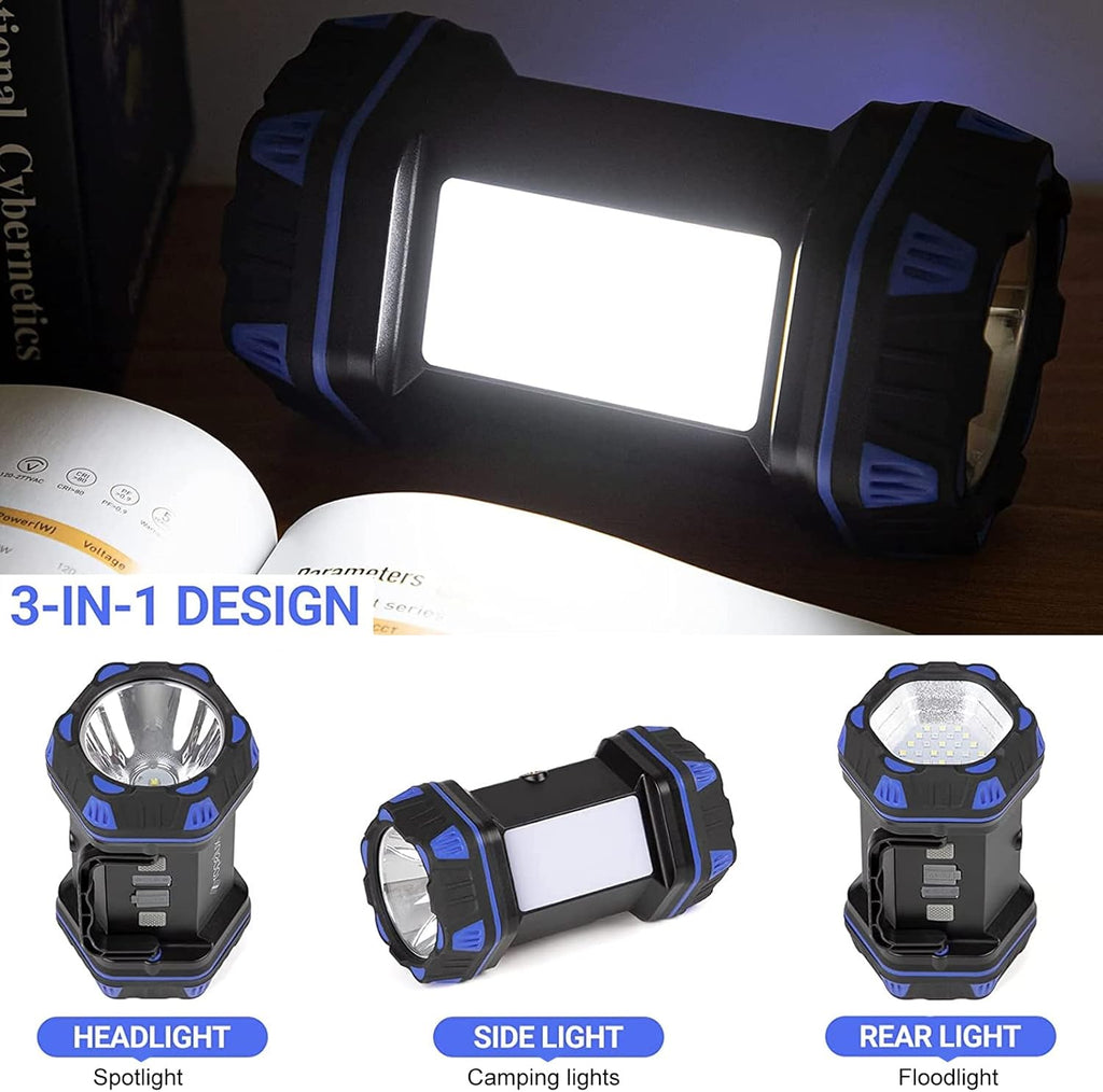 Led Camping Lantern Rechargeable, Camping Flashlight 1500LM, 8 Light Modes, Camping Lights 4800 Capacity, Portable