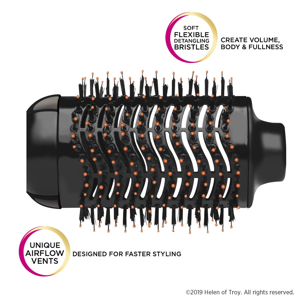 Professional One-Step Hair Dryer & Volumizer Hot Air Brush, Black