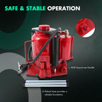 SCITOO 30 Ton Pneumatic Air Hydraulic Bottle Jack with Manual Hand Pump
