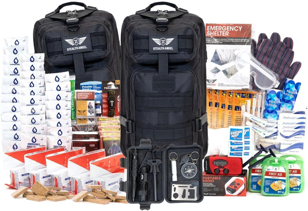 Survival - 72 Hour Family Emergency Kit - 1-5 Person Survival Bag for Earthquakes, Hurricanes, and Other Natural