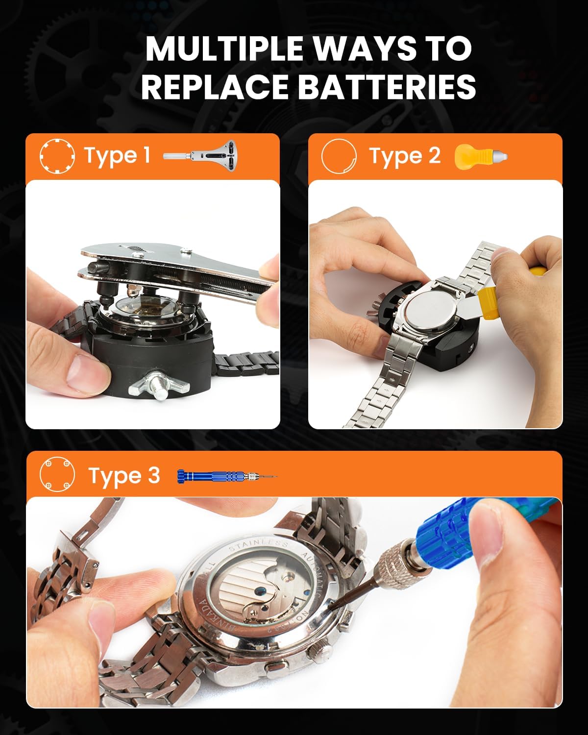 154PCS Watch Repair Kit:Watch Link Removal & Battery Replacement | All-in-One Watch Repair Tools & Kits with Band Pin
