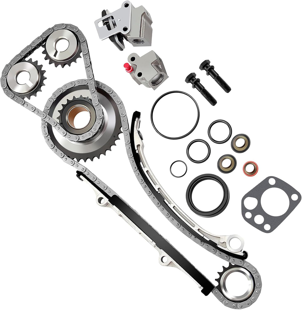 ECCPP TK3022 Timing Chain Kit Fit for NISSAN Frontier 1998 1999 2000 2001 2002 2003 2004, for NISSAN Altima, for NISSAN Xterra Fit 13024-9E000 13077-5V100 13021-53J00 13070-4E102 13070-53F16