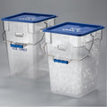 2 Pack 5.5 Gal Square Ice Tote Set with Lids and 64 oz Scoops