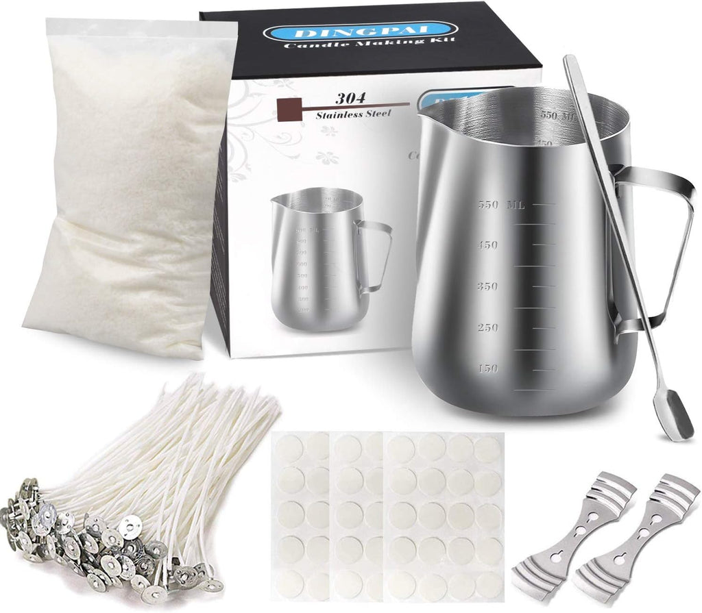 Candle Making Kit with Candle Make Pouring Pot & Natural Soy Wax | DIY Craft Tools Including Candle Make Pouring Pot