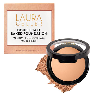 LAURA GELLER Baked Double Take Powder Foundation, Matte Finish - Light