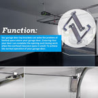 2Pcs Low Headroom Garage Door Top Brackets,Anti-Rust