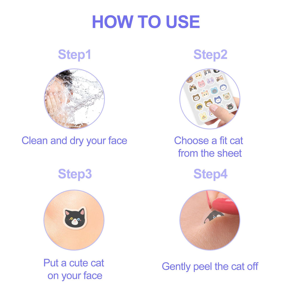 Cute Hydrocolloid Pimple Patches 20 Styles (120 Count)