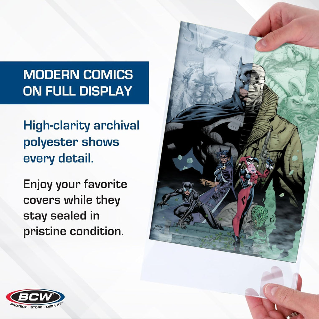 Current and Modern Comic Mylar Bags, 2 Mil, 7 x 10.5 Inches, 50 Count | Semi-rigid 2 mil archival polyester bags fit