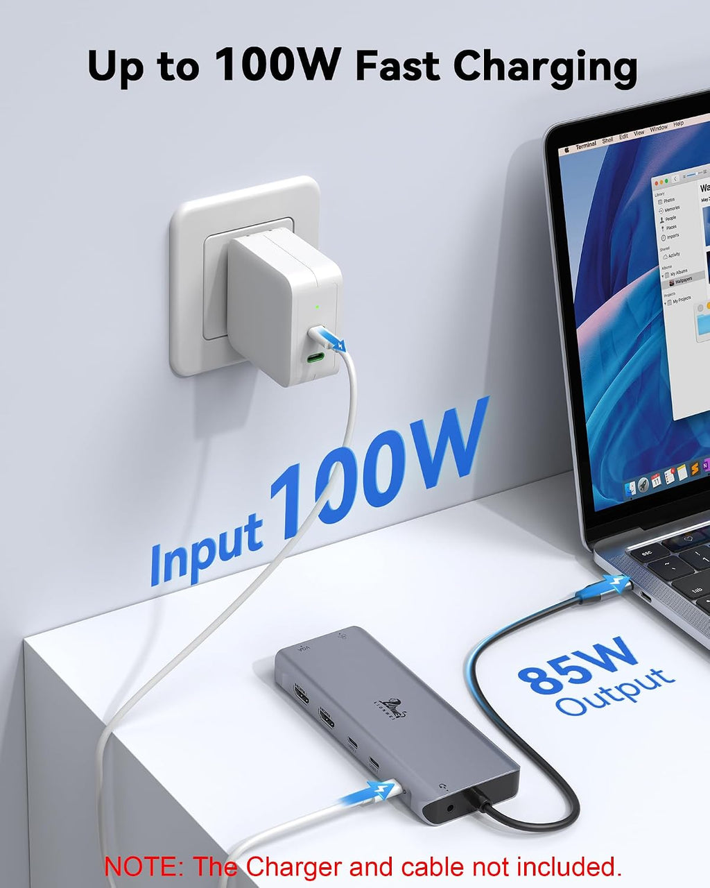 USB C Docking Station Dual Monitor for Laptop, LIONWEI 14-in-1 USB-C Hub with Triple Display, 2 HDMI + VGA, Ethernet