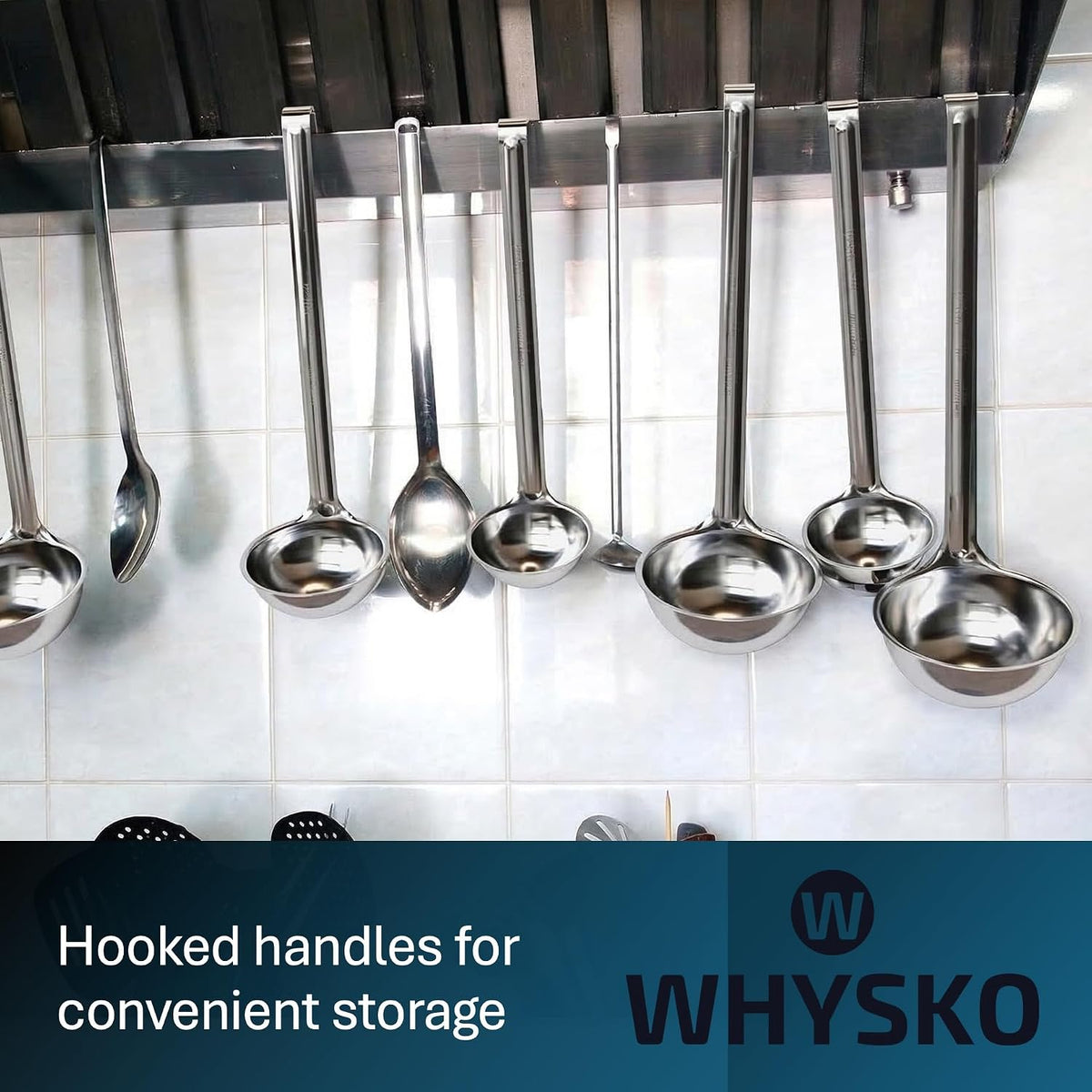 3-Pack Stainless Steel Soup Ladles, 6 oz Heat Resistant Serving Spoons