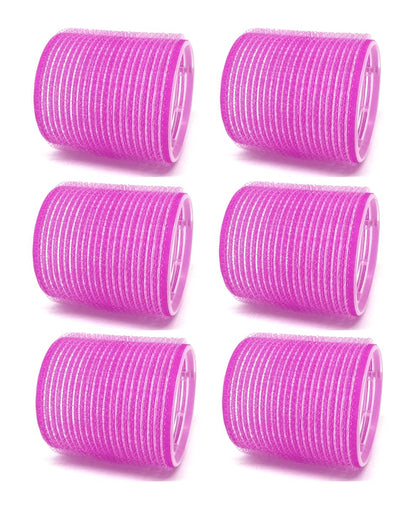6-Pack X-Large Self-Grip Hair Rollers, 2” Diameter Curlers for Volume, Random Single Color