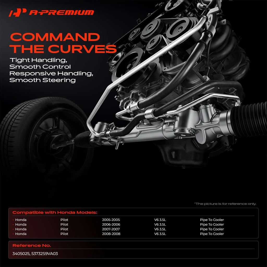 A-Premium Power Steering Return Hose Assembly Compatible with Honda