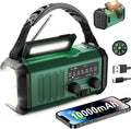Hand Crank Emergency Radio, NOAA Weather Radio AM/FM,10000mAh | Solar Power Bank,Rechargeable Battery Powered, USB-C