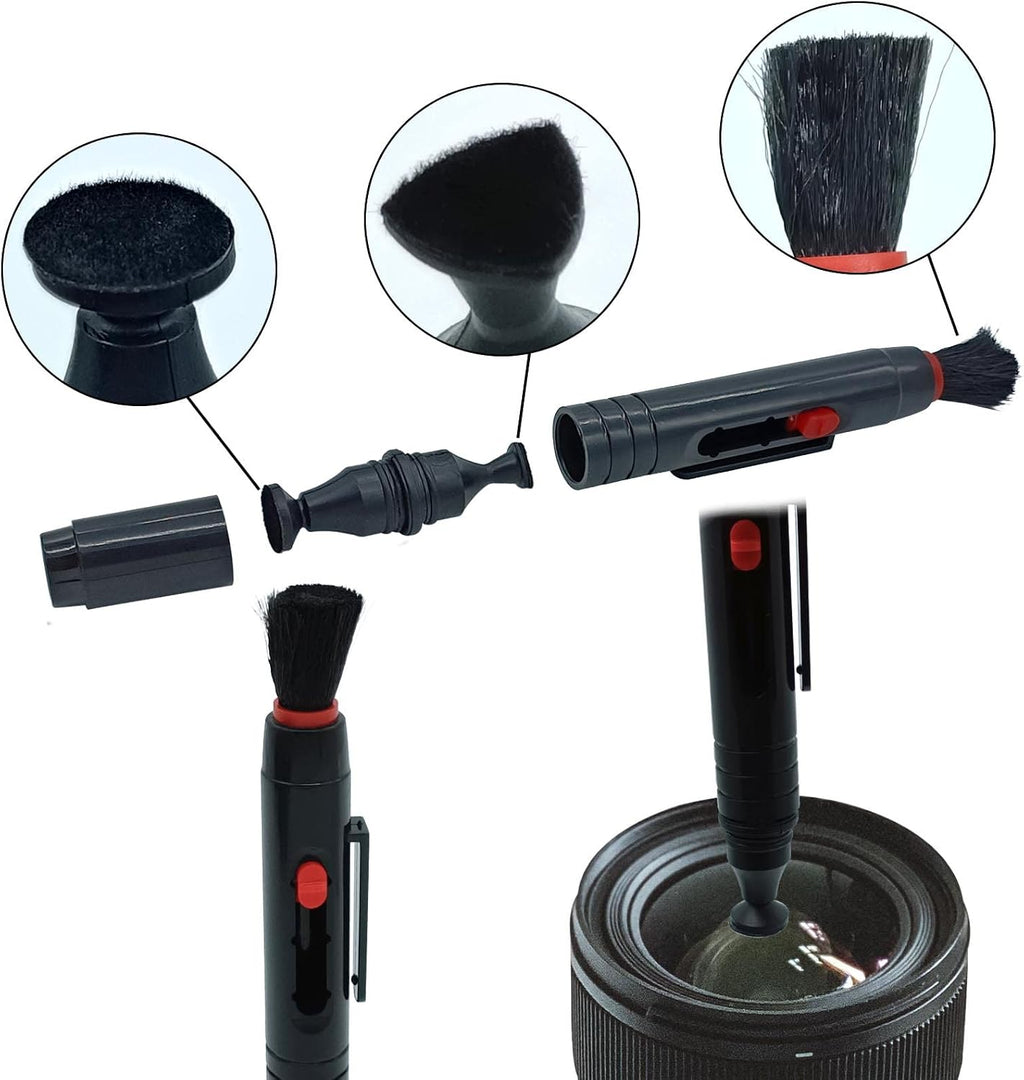 Lens Cleaning Kit Contains Rubber Rocket Air Blower Duster & Cleaning Pen | Equipped with air blowers and