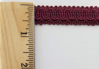 1/2" Scroll Braid Gimp w/Backing - 10 Continuous Yards - Many Color Options! (Wine)