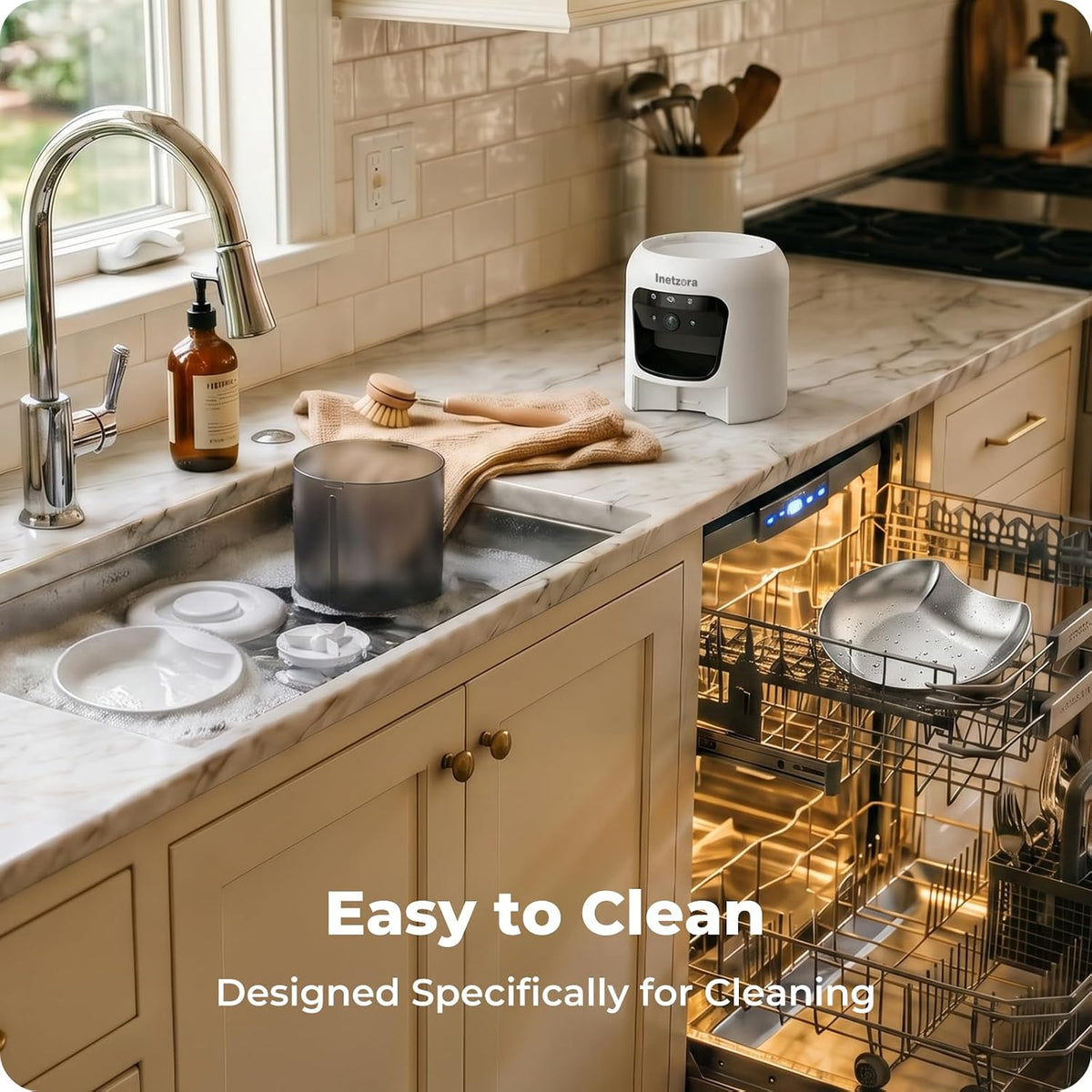 Automatic Cat Feeder with 2K Camera: 5G WiFi Auto Dog Feeder - 6L