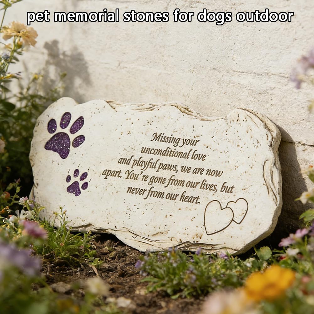 Pet Memorial Stones Plaques Headstones for Dogs or Cats