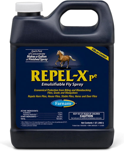 Repel-X pe Concentrated Fly Spray for Horses & Dogs, 32 Ounces