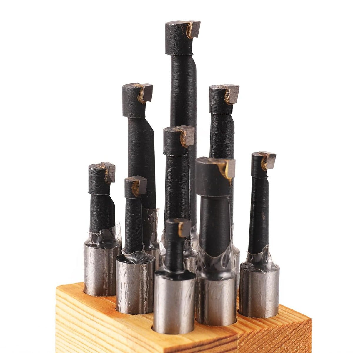 9-Piece 1/2" Boring Bar Set - C6 Carbide Tipped Lathe Tools Kit