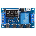 Fafeicy Relay Module, JZ-801, Delay Cycle Timing Circuit Switch, LCD Display, Micro USB Power Supply, 6-30V, Programmable Smart Home Controller