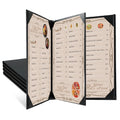 Restaurant Menu Covers Holders 8.5 X 11, 5 Pack Synthetic Leather Menu Holder Covers Book Style with Angled Corners