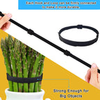 100pcs Reusable Cable Ties 7.8 In |Adjustable Cord Straps&Wire Wraps|Hook and Loop Cable Management Organizer