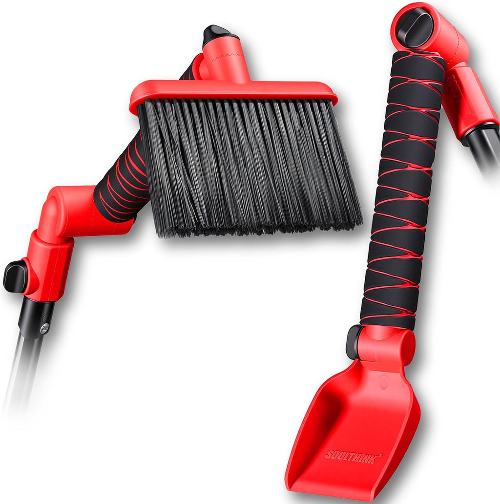 Multi-Angle Gutter Cleaning Tools from the Ground - 2.0 New Upgraded Gutter Cleaner Tools with Scoop & Brush, Leaf
