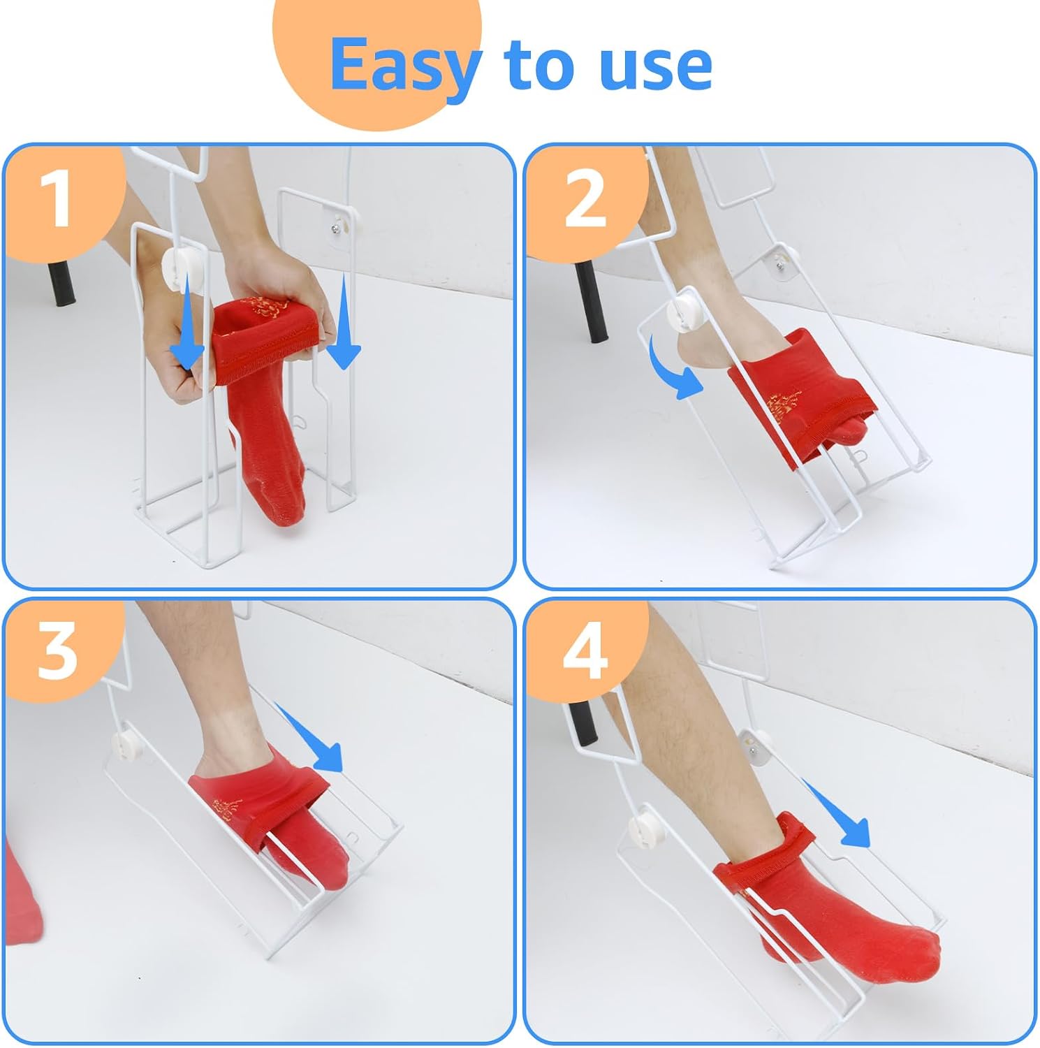 Stocking Donner Adaptive Dressing Aid with Foldable Handles, Compression Stocking Donner, Compression Stocking Aid
