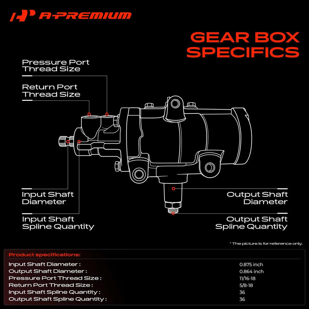 A-Premium Power Steering Gearbox Gear Box Assembly