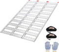 Tri-Fold Aluminum ATV Ramps for Pickup Trucks, 1500 Lbs Capacity | 76" L x 50" W, with straps and a pair of gloves