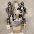 Corner Shower Caddy Suction Cup Shower Shelf Corner No Drilling Bathroom Shower Organizer Storage Rack Adhesive with