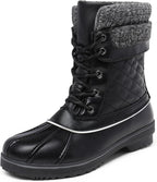Women's Mid Calf Duck Winter Boots | 3M Thinsulate Insulation, Waterproof Upper, Adjustable Straps, EVA Rubber