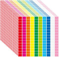 20 Sheets Color Coding Labels, Rainbow Color, 0.5 x 0.75 Inch