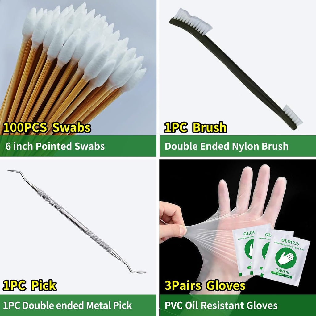 Bore Cleaner CLP Oil Needle+Spray,Gun Cleaning Kit for 12Ga / 5.56 / 9mm Gun Cleaning Snake,Gun Cleaning Supplies