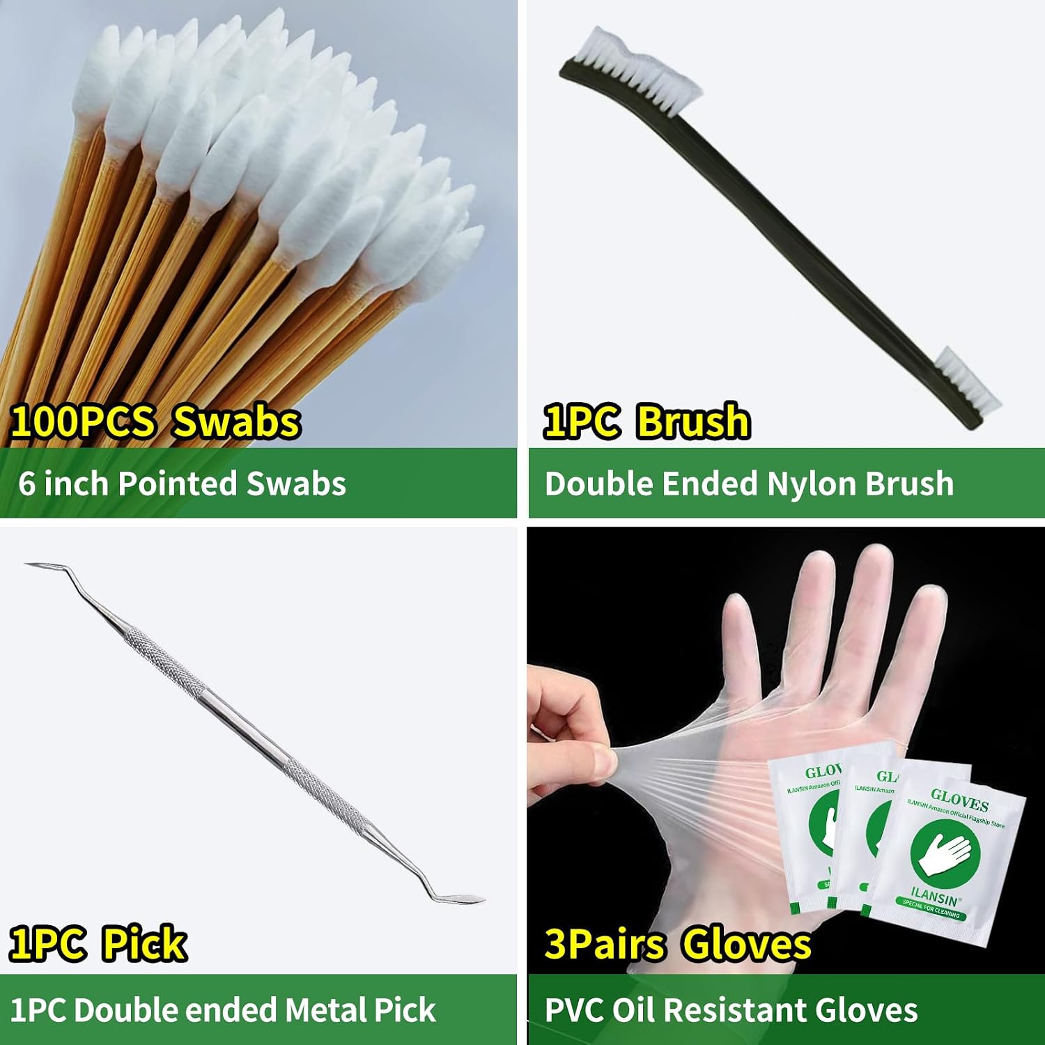 Bore Cleaner CLP Oil Needle+Spray,Gun Cleaning Kit for 12Ga / 5.56 / 9mm Gun Cleaning Snake,Gun Cleaning Supplies