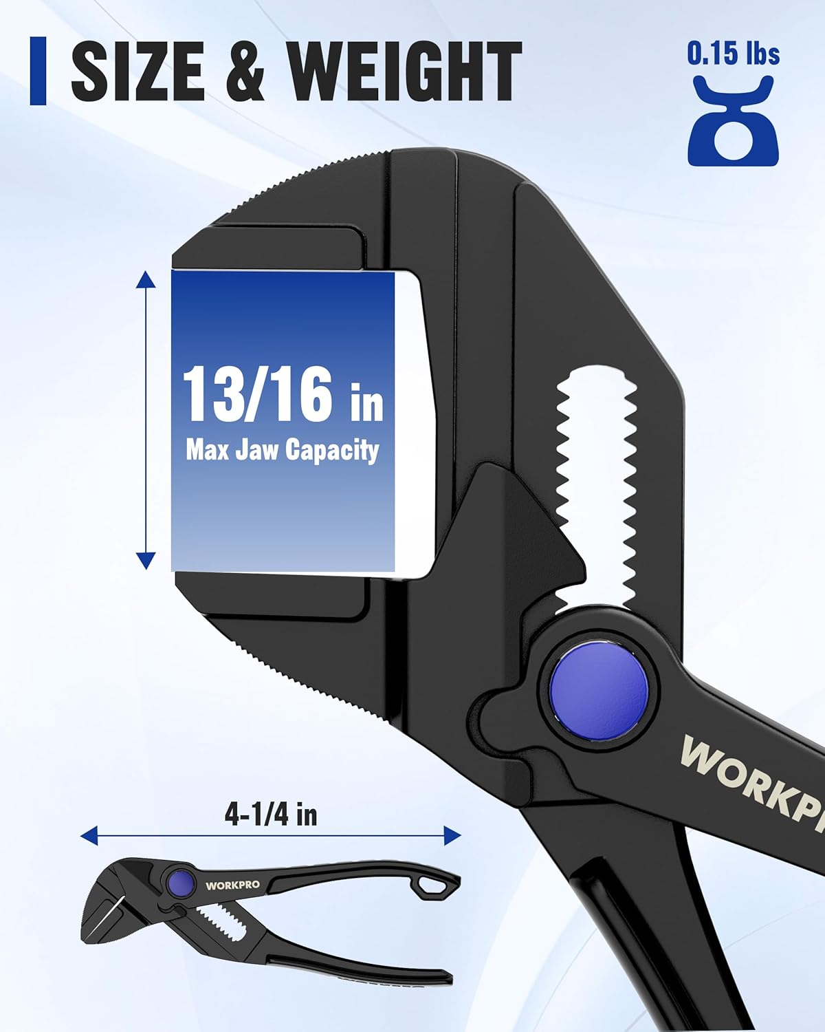 Mini Pliers Wrench, 4-Inch Smooth Jaw Plier, High-Toughness Alloy Steel Adjustable Wrench Pliers with Smooth Parallel