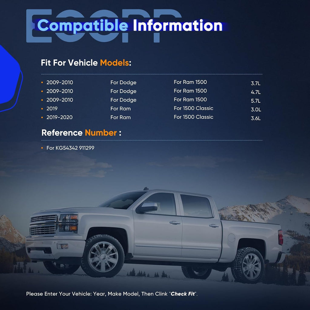 Rear Shocks Absorbers, ECCPP Gas Shocks for Dodge for Ram 1500 2009-2010