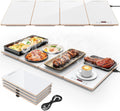 Food Warmers for Parties Buffet – 4-in-1 Electric Warming Tray for Food with 10 Temp Settings & Timer, 33"x15" Glass