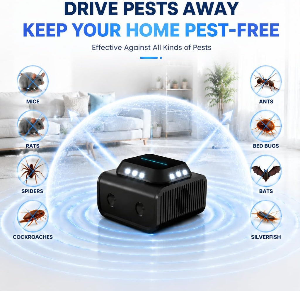 Ultrasonic Rodent Repeller Plug in for Mice, Rats & Squirrels – Electronic Pest Repellent Indoor – Mouse Deterrent