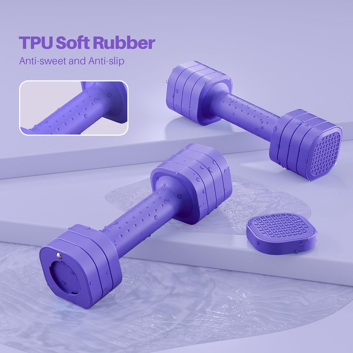 Hand Weights for Women at Home 2-5 lb Light Adjustable Dumbbells Set | Adjustable 2-5 lb(A Pair 4lb 6lb 8lb 10lb)