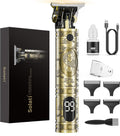 Hair Clippers for Men, Professional Hair Trimmer Zero Gapped T-Blade Trimmer Cordless Rechargeable Edgers Clippers