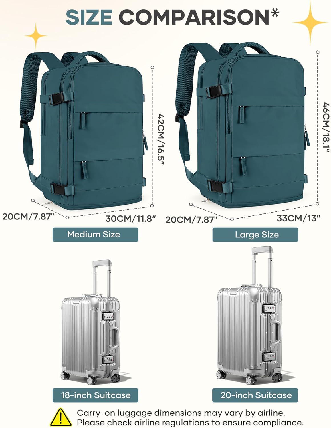 Travel Backpack For Women Men Airline Approved Carry On Backpack Flight Approved Waterproof Sports Luggage Backpack