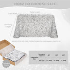 Silver Sequin Tablecloth 50x102 Inch Sparkly Rectangle Table Cloth