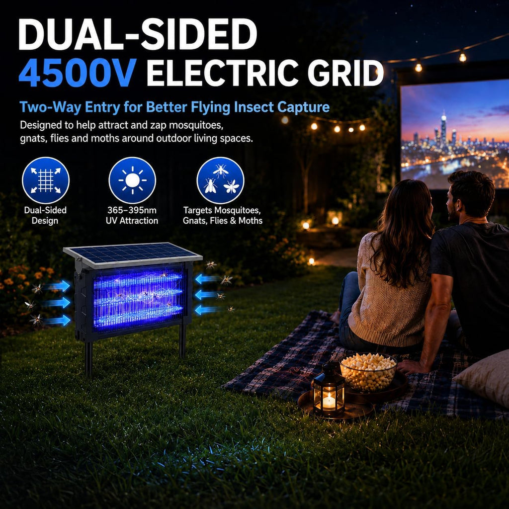 2026 Solar Bug Zapper Outdoor Waterproof Mosquito Repellent Outdoor Patio | 4500V Mosquito Trap & Killer for