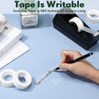 18 Pack Tape Dispenser, 20 Refills Weighted Non Skid,Black